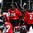 GRAND FORKS, NORTH DAKOTA - APRIL 14: Team Switzerland celebrates an over time victory against Latvia during preliminary round action at the 2016 IIHF Ice Hockey U18 World Championship. (Photo by Matt Zambonin/HHOF-IIHF Images)

